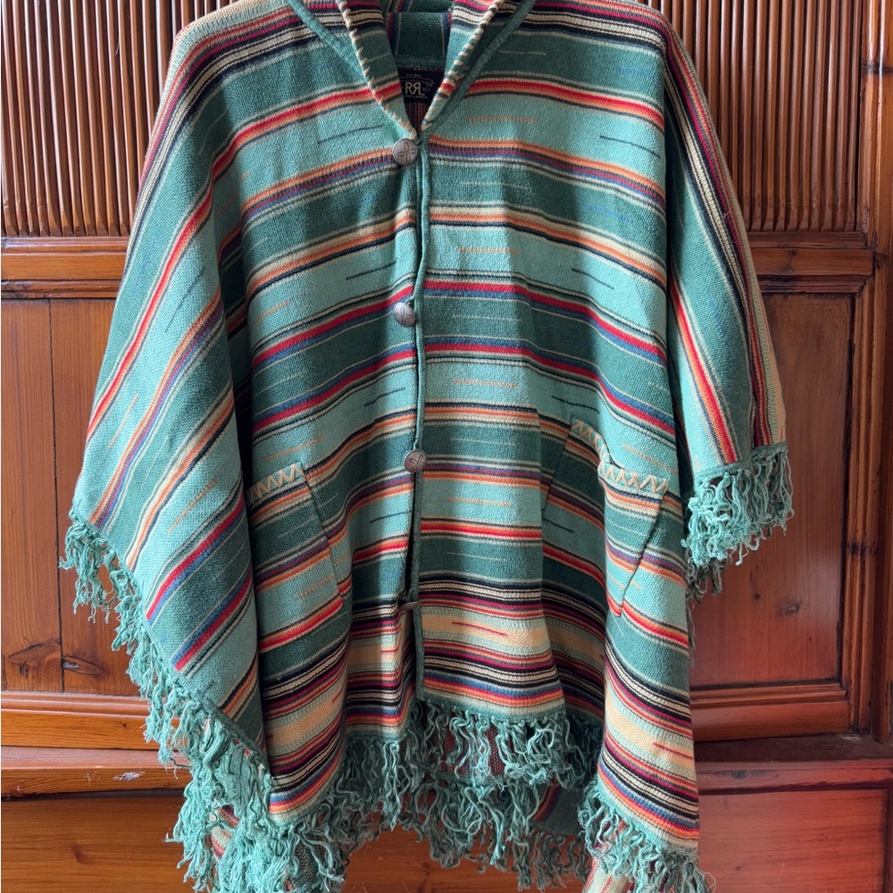 Ralph Lauren Striped Hooded Poncho